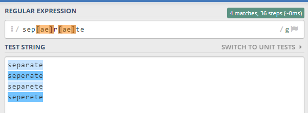 regex character class